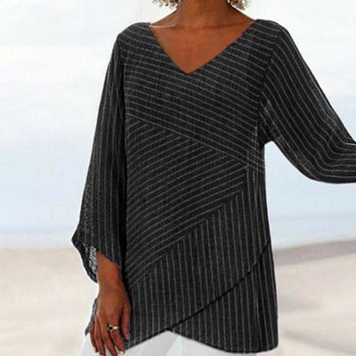 Penelope™ | Draped Stripe Top