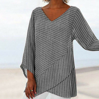 Penelope™ | Draped Stripe Top