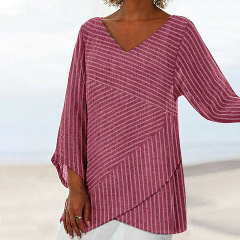 Penelope™ | Draped Stripe Top