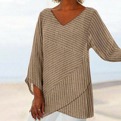 Penelope™ | Draped Stripe Top