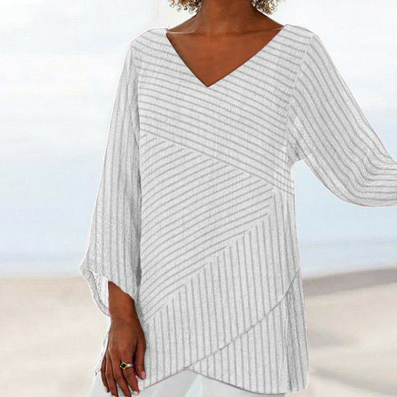 Penelope™ | Draped Stripe Top