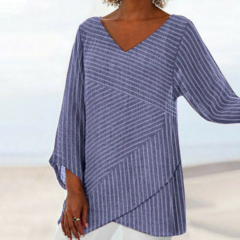 Penelope™ | Draped Stripe Top