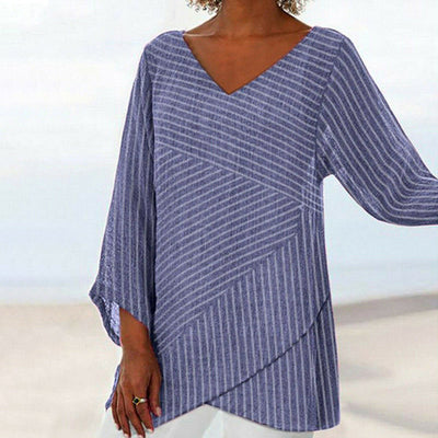 Penelope™ | Draped Stripe Top