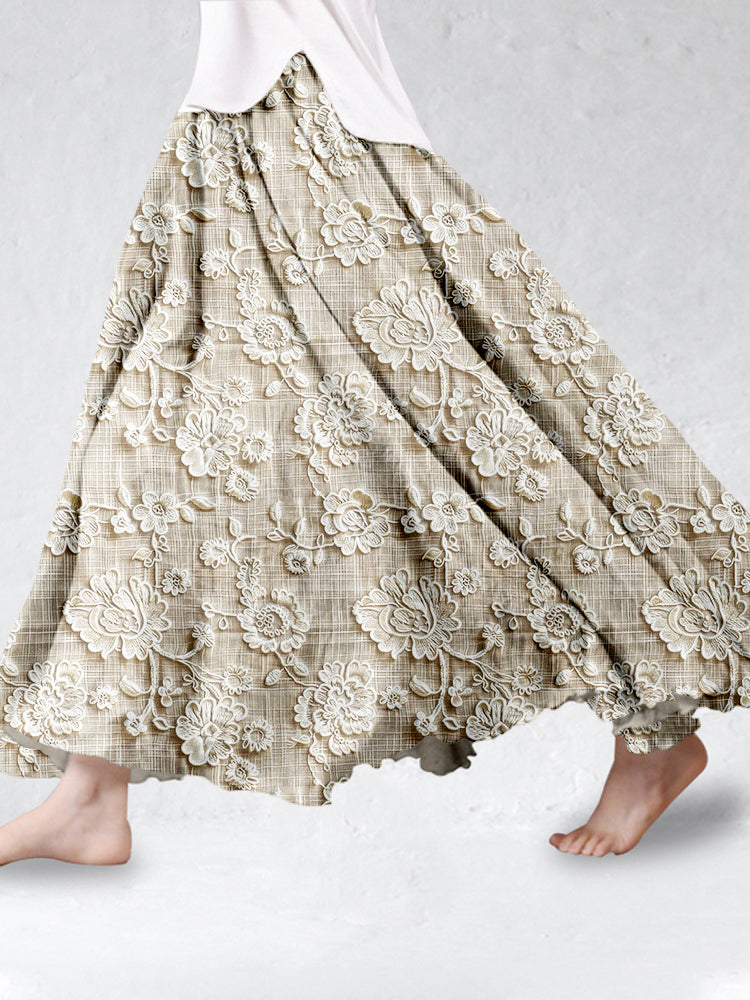Ava™ | Petal Lace Print Skirt