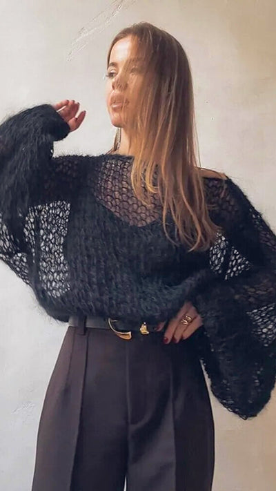 Gwyneth | Mesh Knitted Pullover