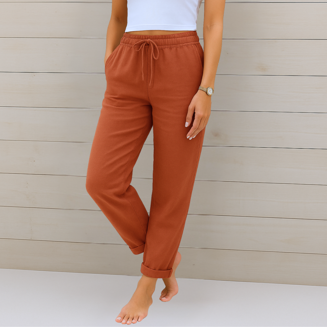 Anne | Premium Breathable Linen Stretch Trousers