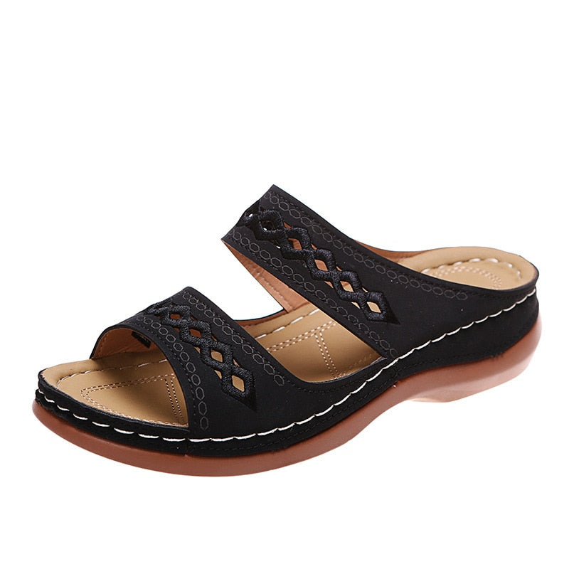 Retro Orthopedic Leather Sandals