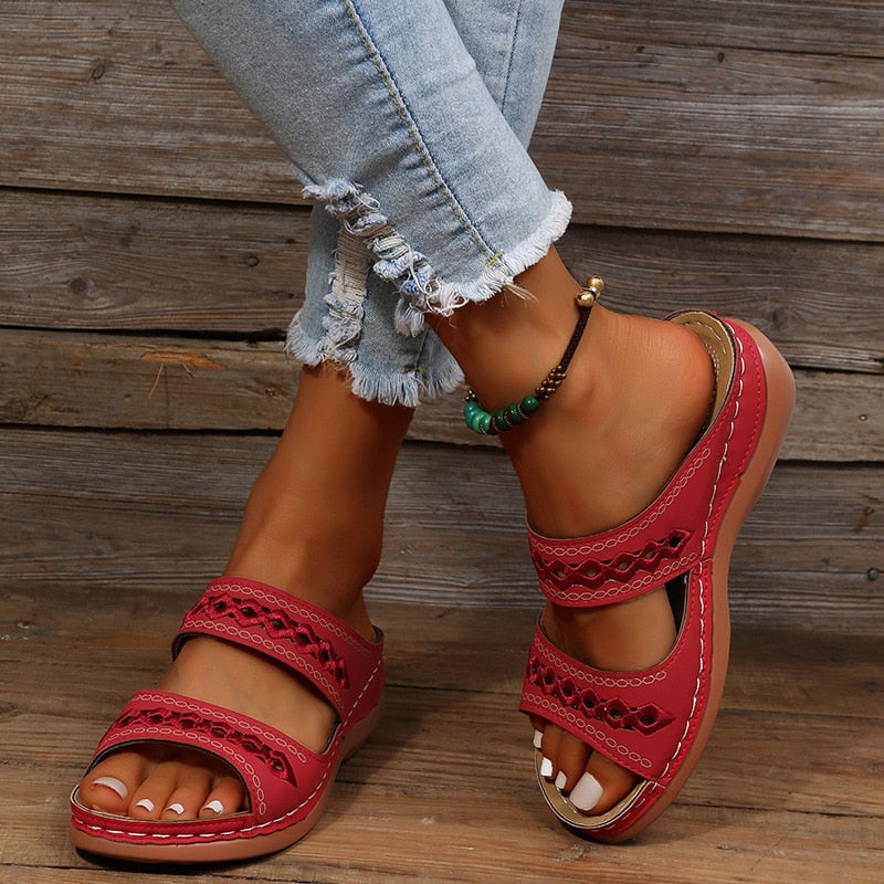 Retro Orthopedic Leather Sandals
