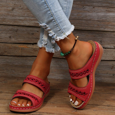 Retro Orthopedic Leather Sandals