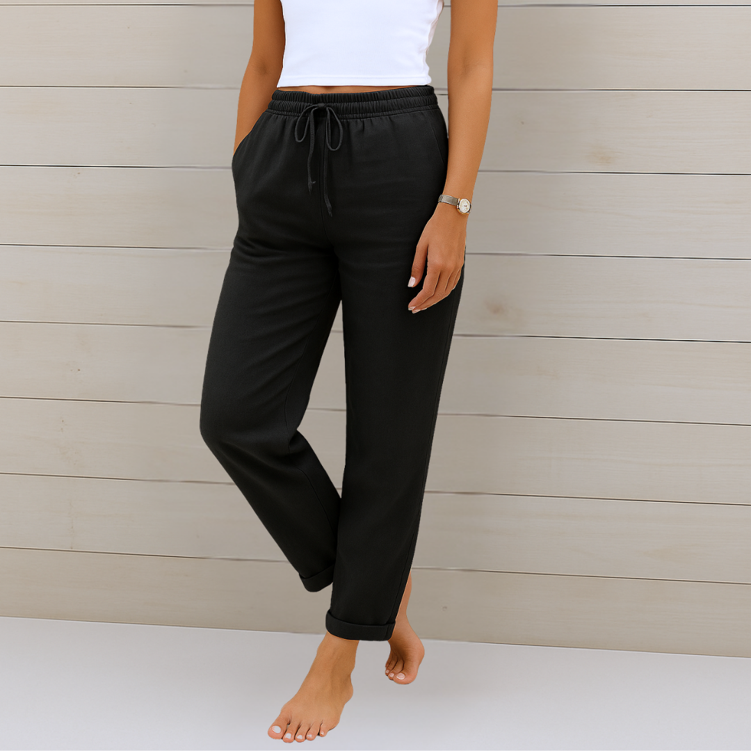 Anne | Premium Breathable Linen Stretch Trousers