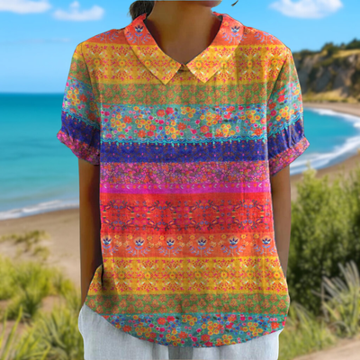 Maya | Floral Stripe Shirt