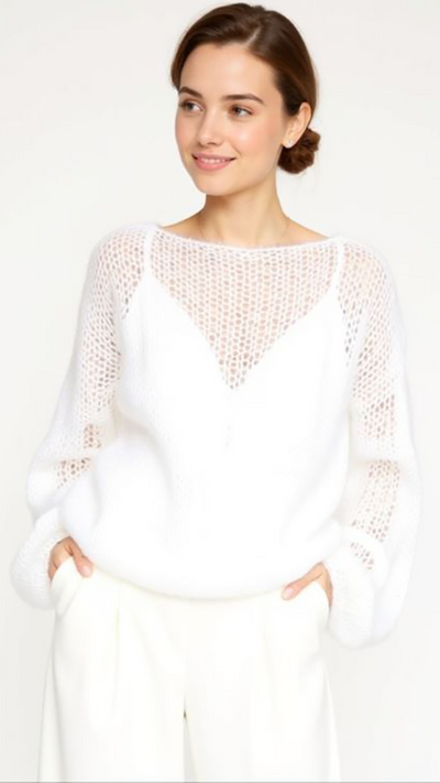 Gwyneth | Mesh Knitted Pullover
