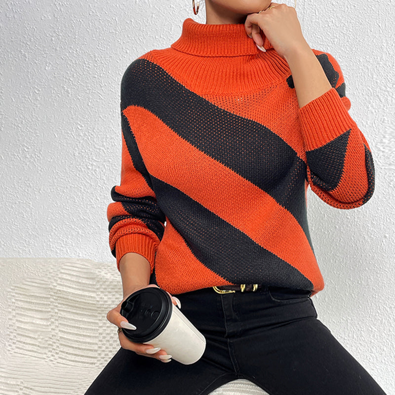 Casual striped knitted sweater