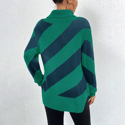 Casual striped knitted sweater