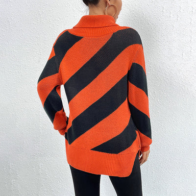 Casual striped knitted sweater