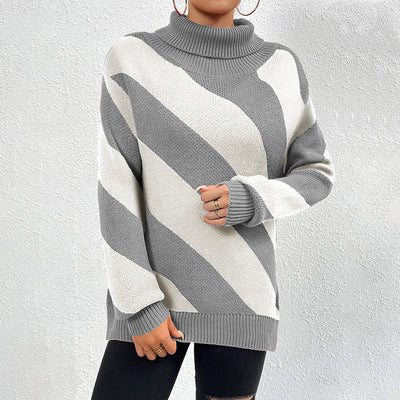 Casual striped knitted sweater