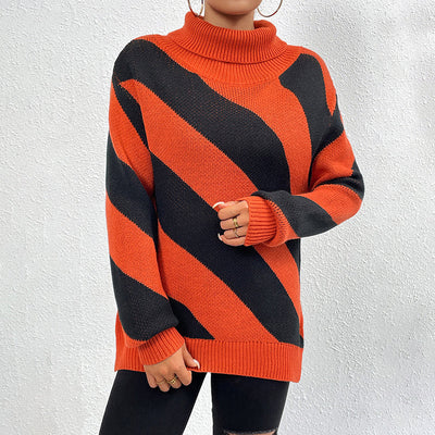 Casual striped knitted sweater