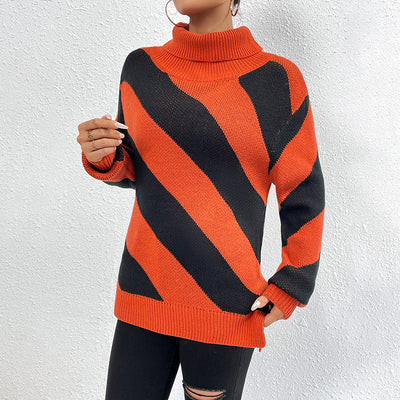 Casual striped knitted sweater