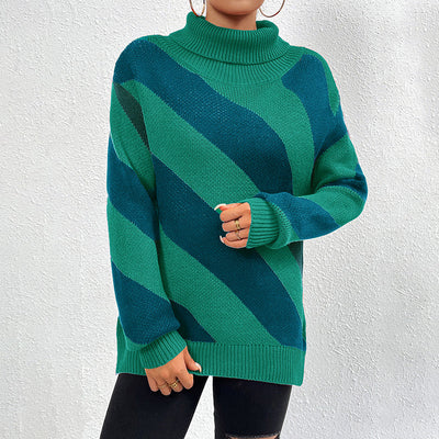 Casual striped knitted sweater