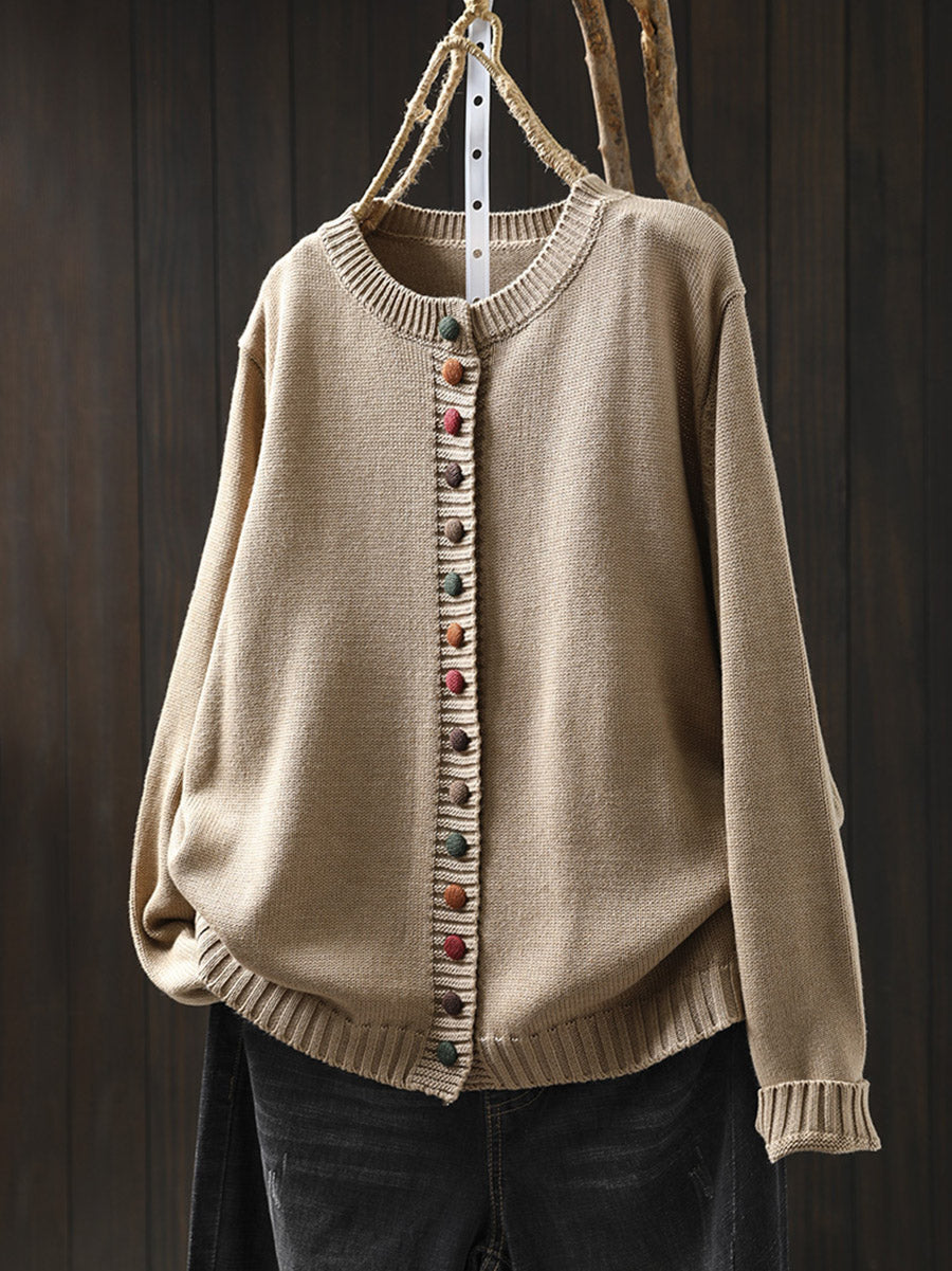 Women's Autumn Ethnic Colorblock Half-Turtleneck Sweater