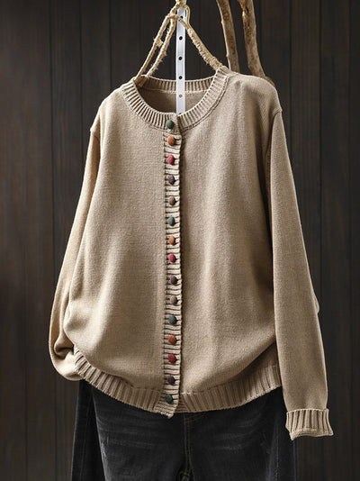Women's Autumn Ethnic Colorblock Half-Turtleneck Sweater