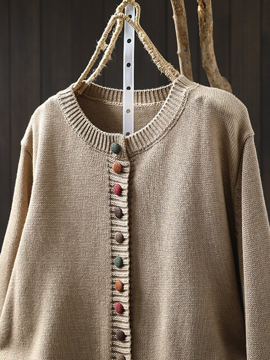 Women's Autumn Ethnic Colorblock Half-Turtleneck Sweater