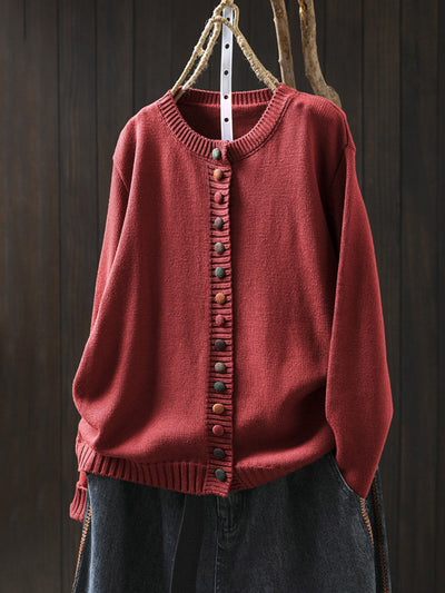 Women's Autumn Ethnic Colorblock Half-Turtleneck Sweater