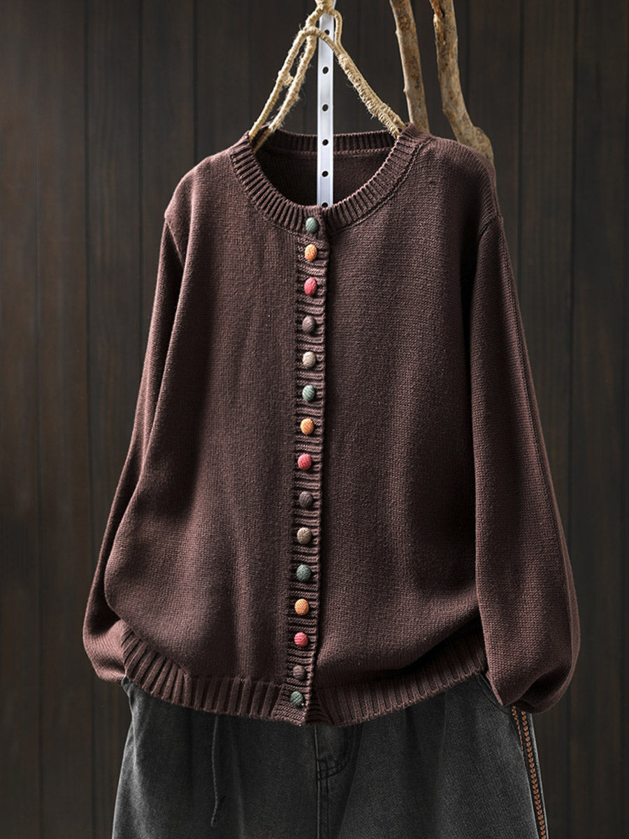 Women's Autumn Ethnic Colorblock Half-Turtleneck Sweater