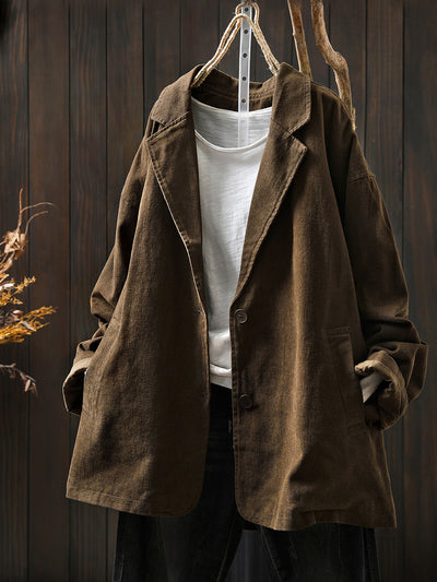 Women's Autumn Solid Color Cotton Cardigan