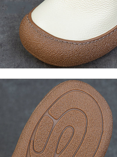 Women's winter boots with genuine leather straps