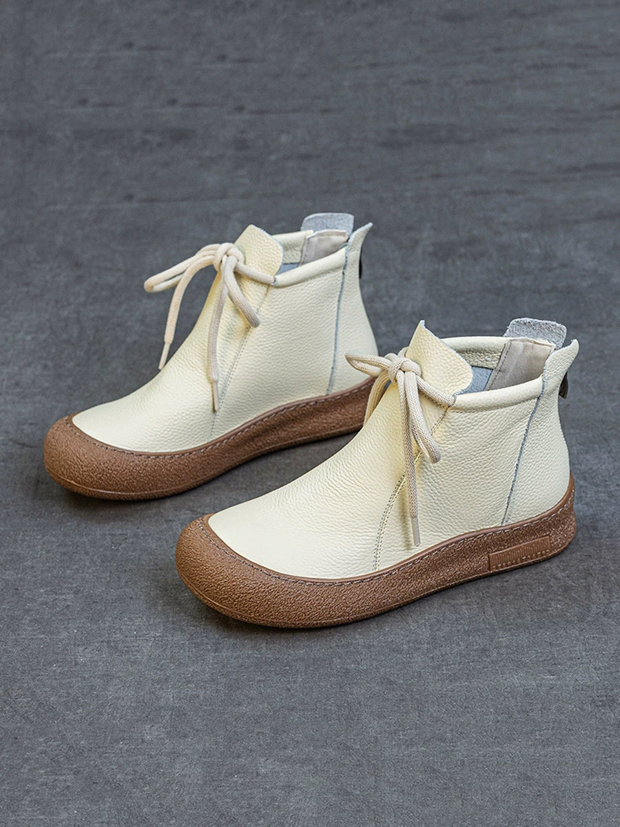 Women's winter boots with genuine leather straps