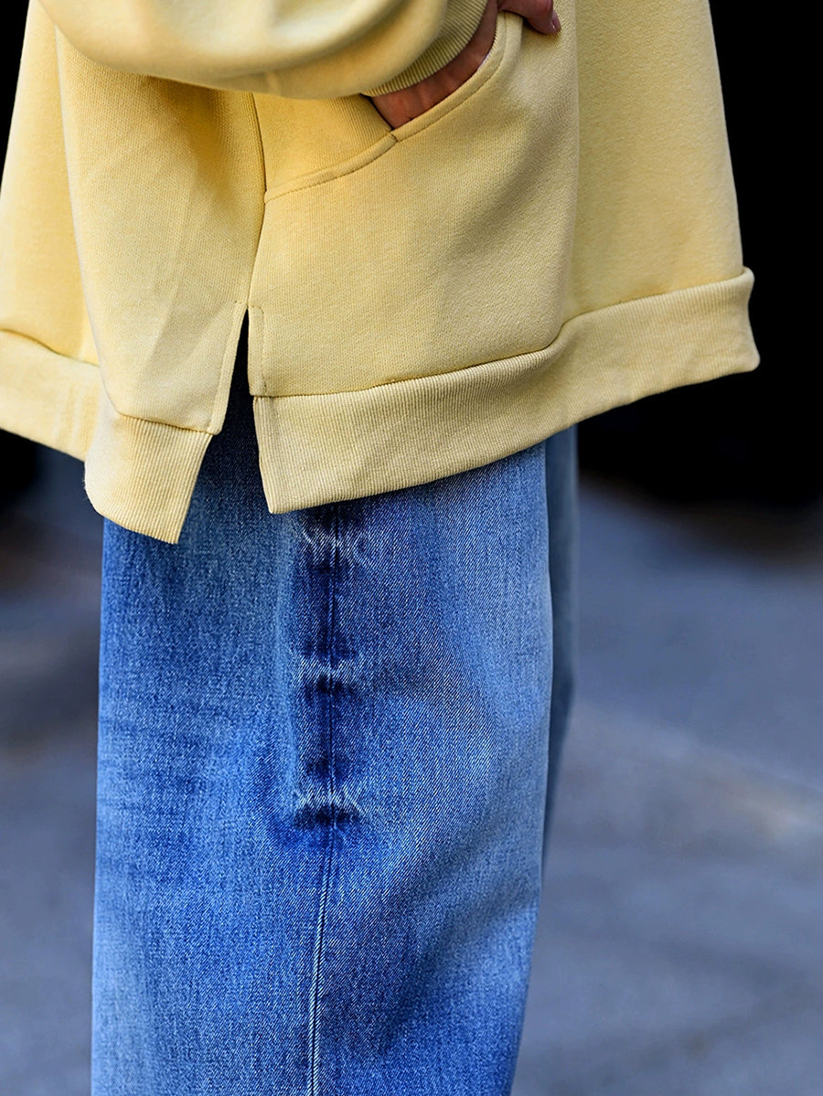 Women's Autumn Casual Solid Color Cotton Hoodie