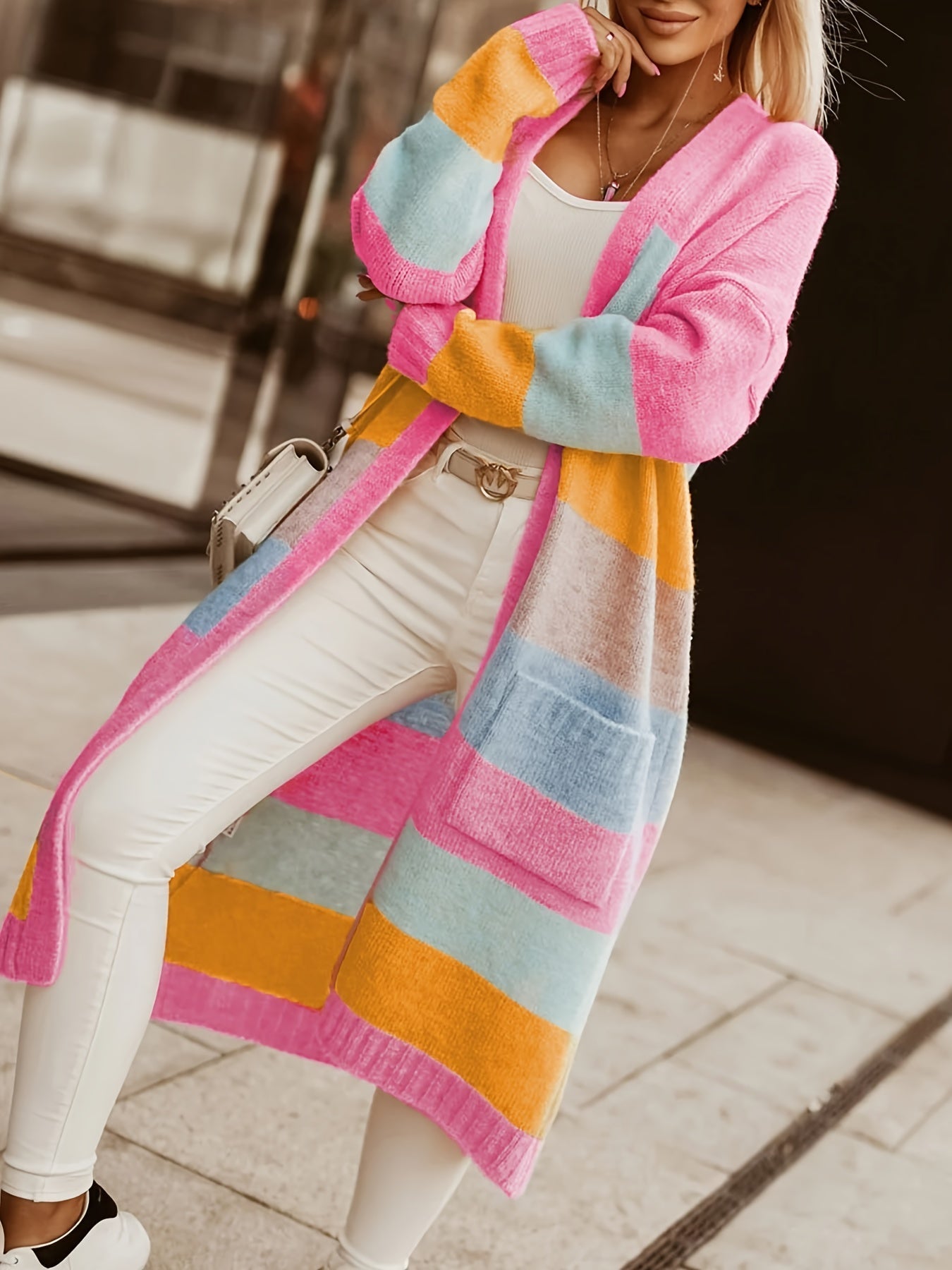 Alros | Pastel Striped Knit Cardigan