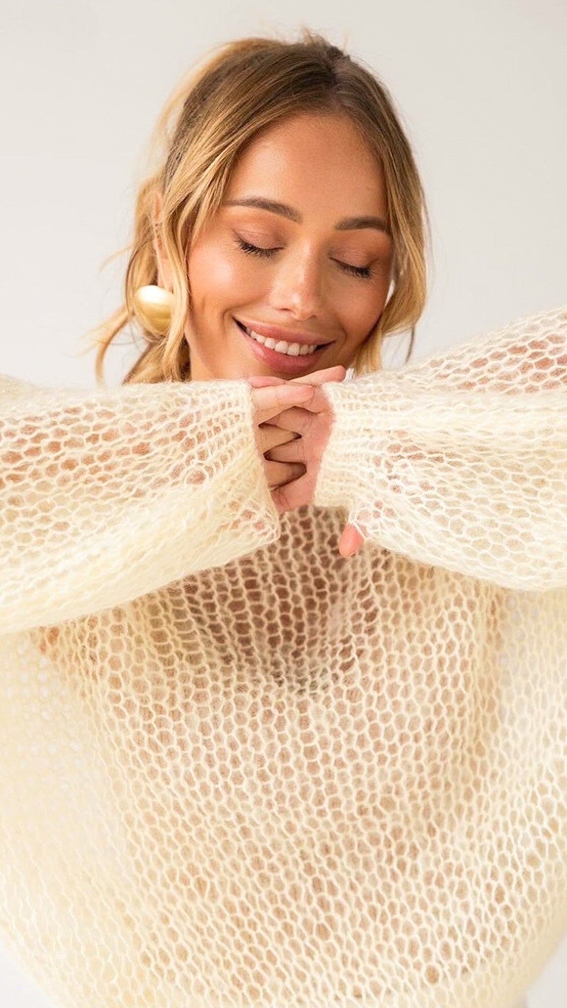 Gwyneth | Mesh Knitted Pullover