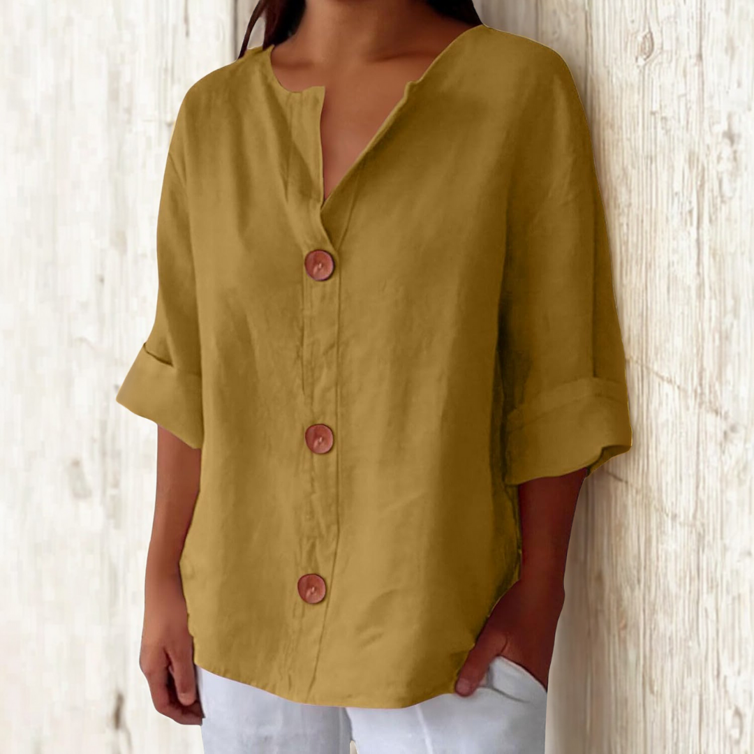 Karin | Timeless Linen Blouse
