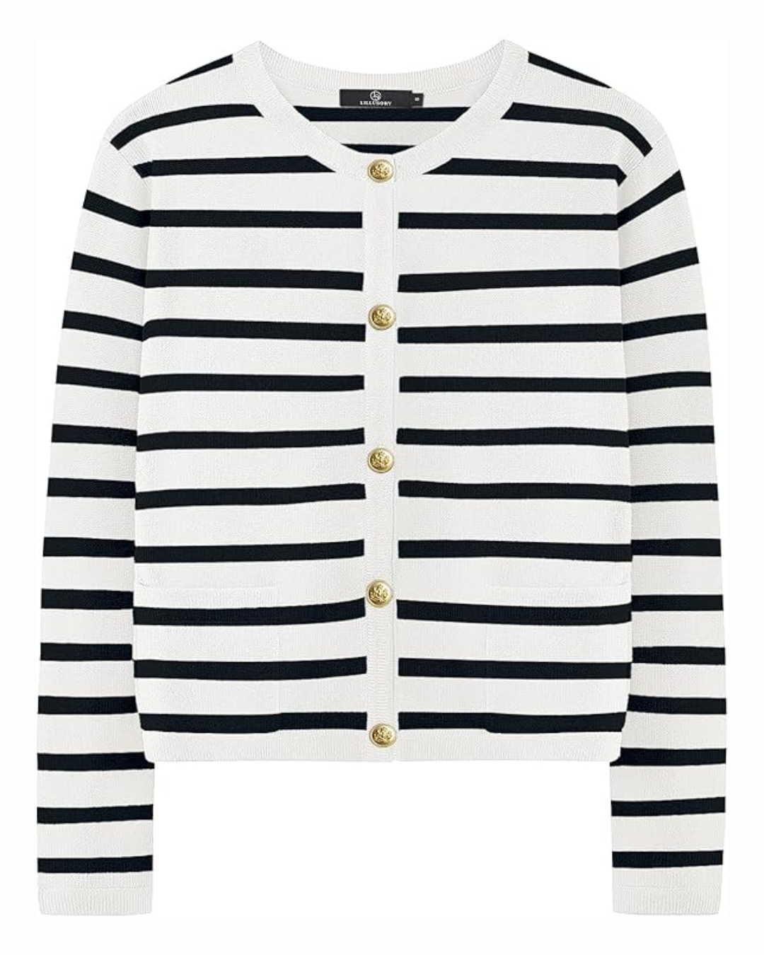Victoria Striped Button Up Cardigan