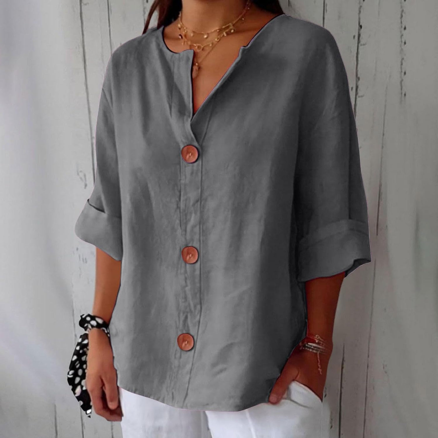 Karin | Timeless Linen Blouse