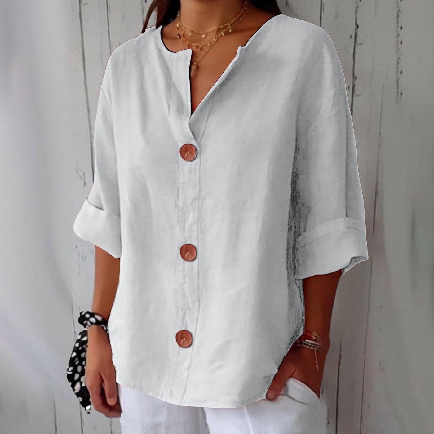 Karin | Timeless Linen Blouse