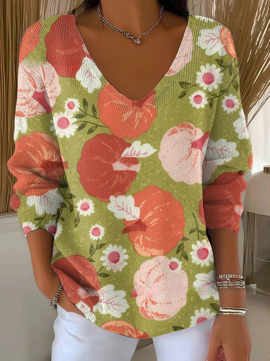 CHLOE | Knitted V-neck sweater