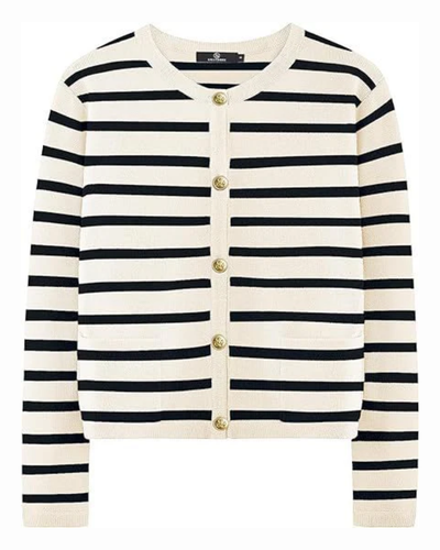 Victoria Striped Button Up Cardigan