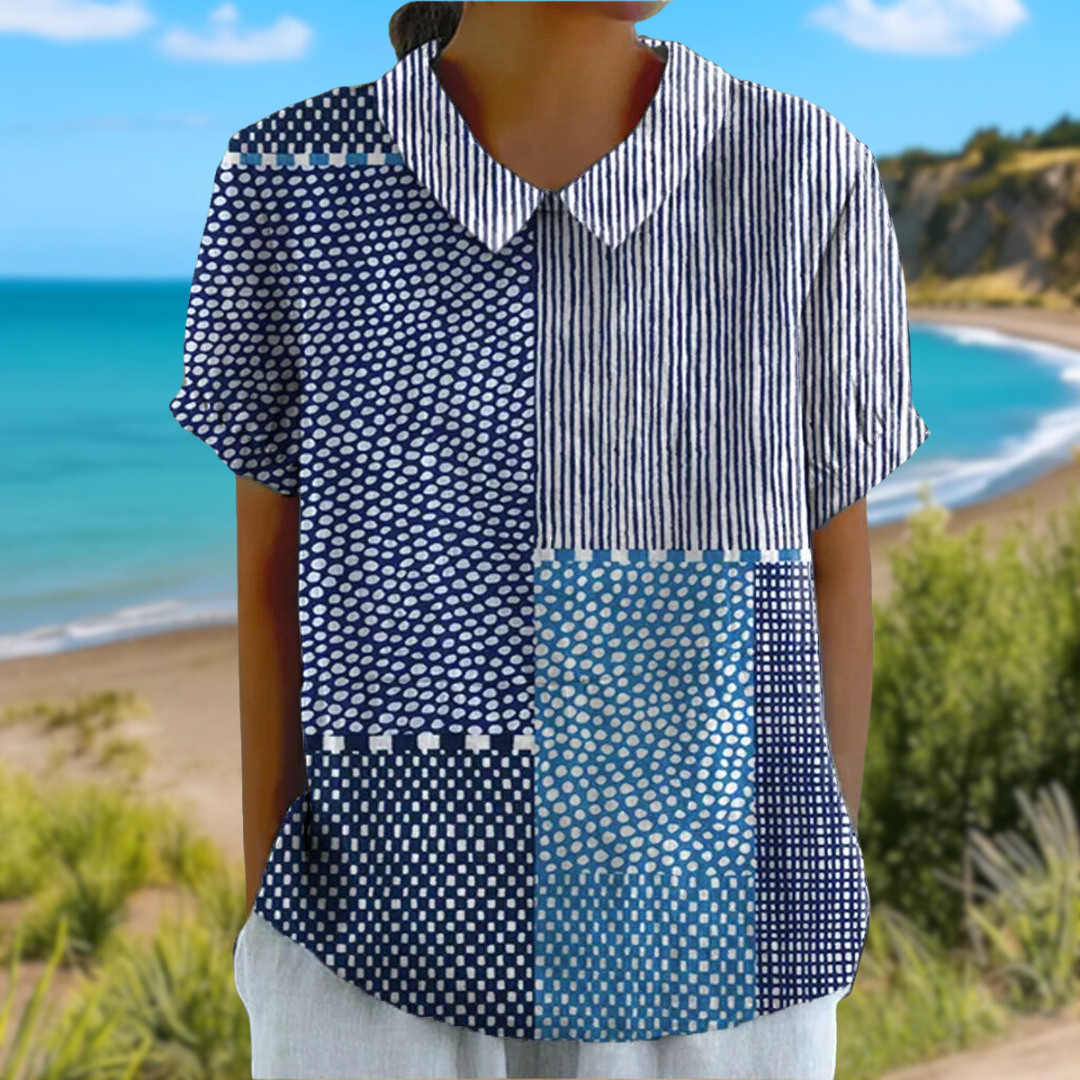 Ella | Patchwork Print Shirt