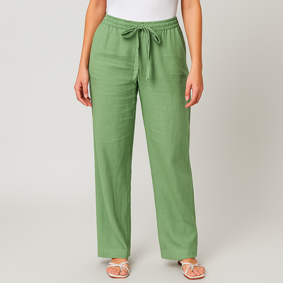 Gwyneth | Elegant Tie Waist Linen Pants