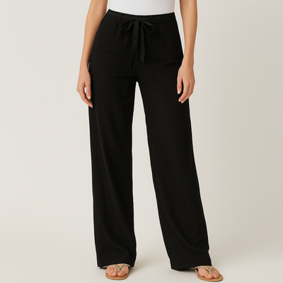 Gwyneth | Elegant Tie Waist Linen Pants