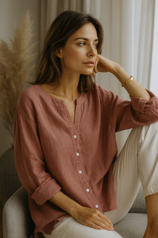 Aurélie | Flowy Long Sleeve Shirt