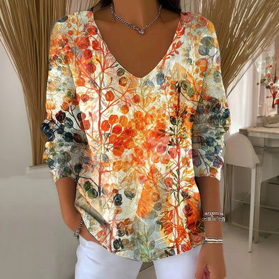 Long Sleeves Casual Vintage T-Shirt