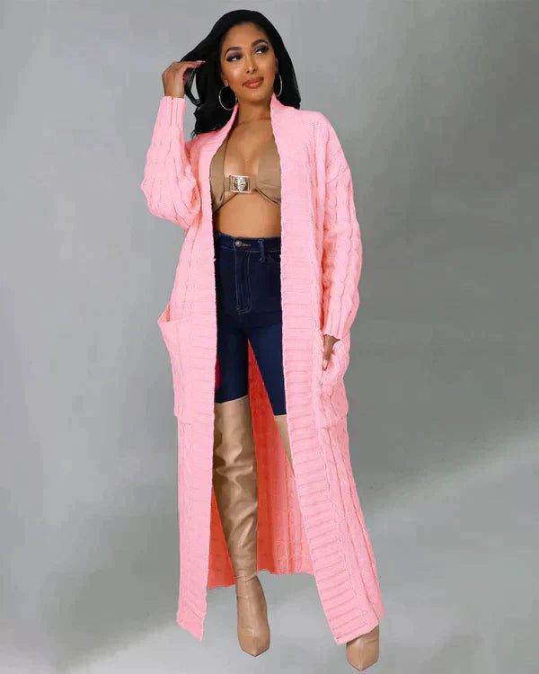 Theodora | V-Neck Long Casual Cardigan