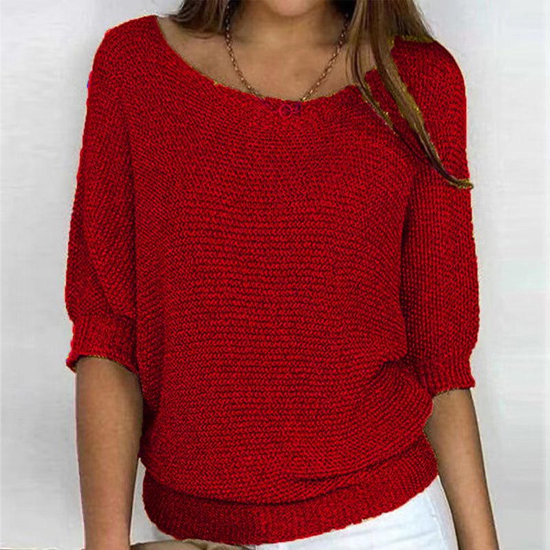 Casual Solid Color Sweater