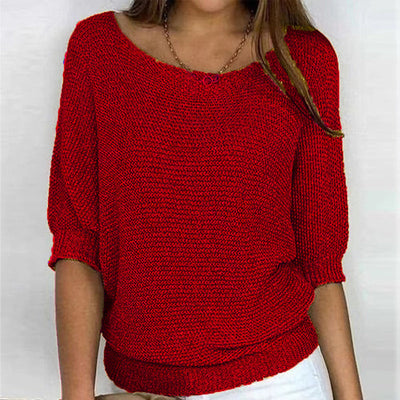 Casual Solid Color Sweater
