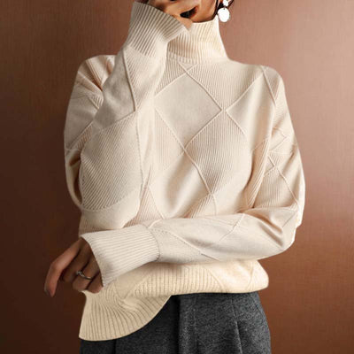 Casual Solid Color Knitted Sweater