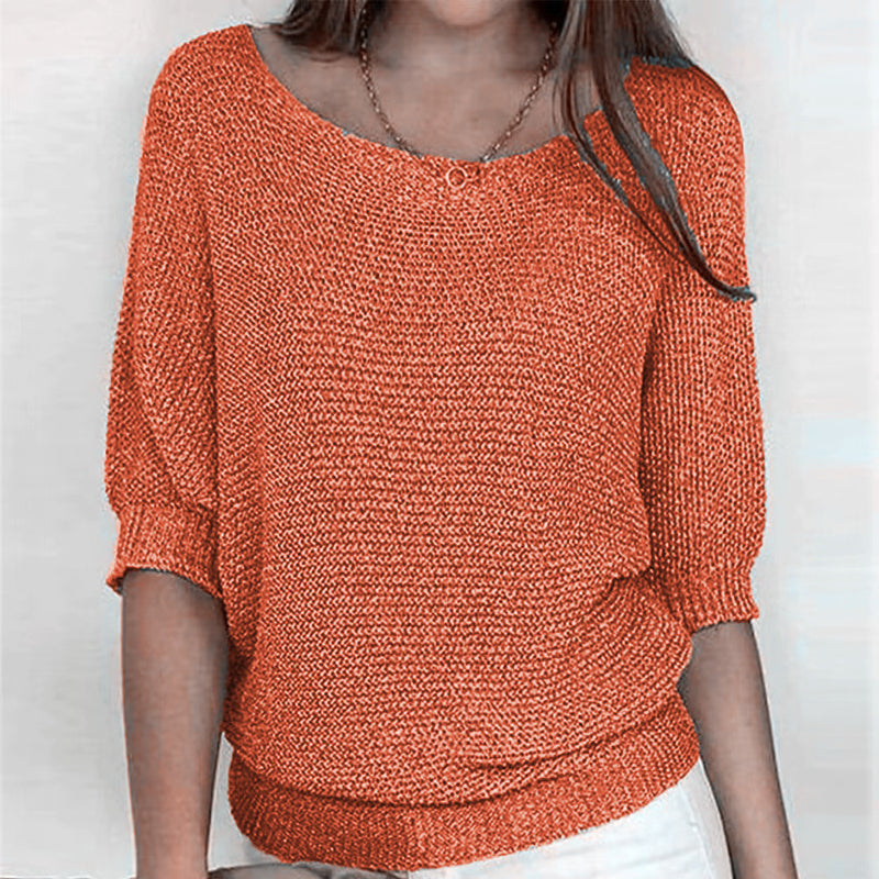 Casual Solid Color Sweater